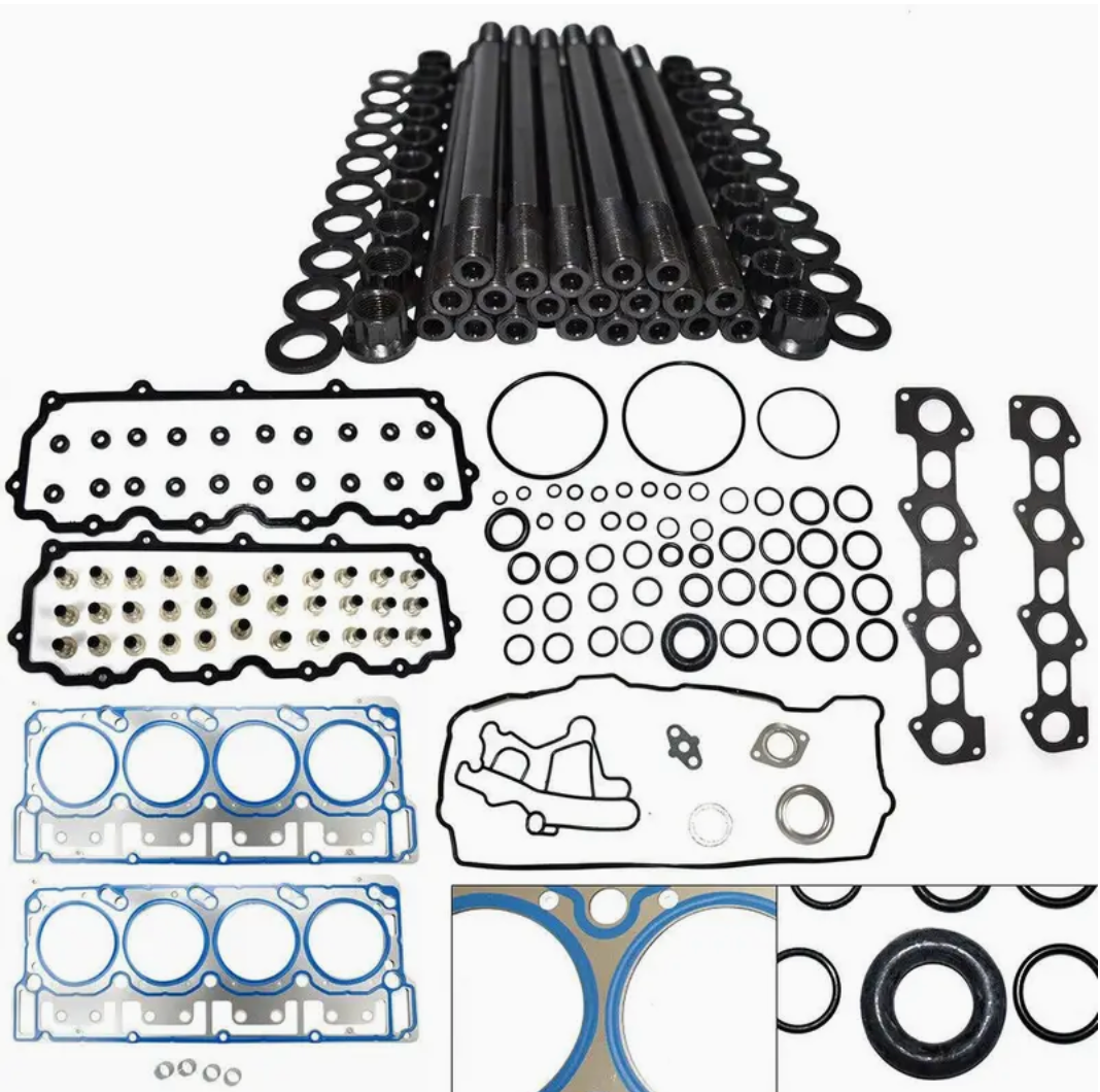 Cylinder Diesel Head Stud Kit For 2003-2007 for Ford 6.0L Powerstroke Cylinder Diesel Head Stud Kit and Head Gasket