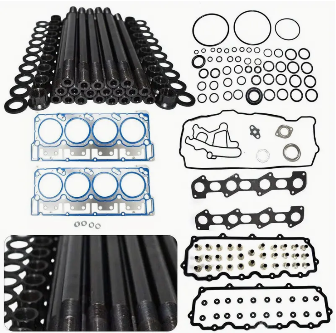 Cylinder Diesel Head Stud Kit For 2003-2007 for Ford 6.0L Powerstroke Cylinder Diesel Head Stud Kit and Head Gasket