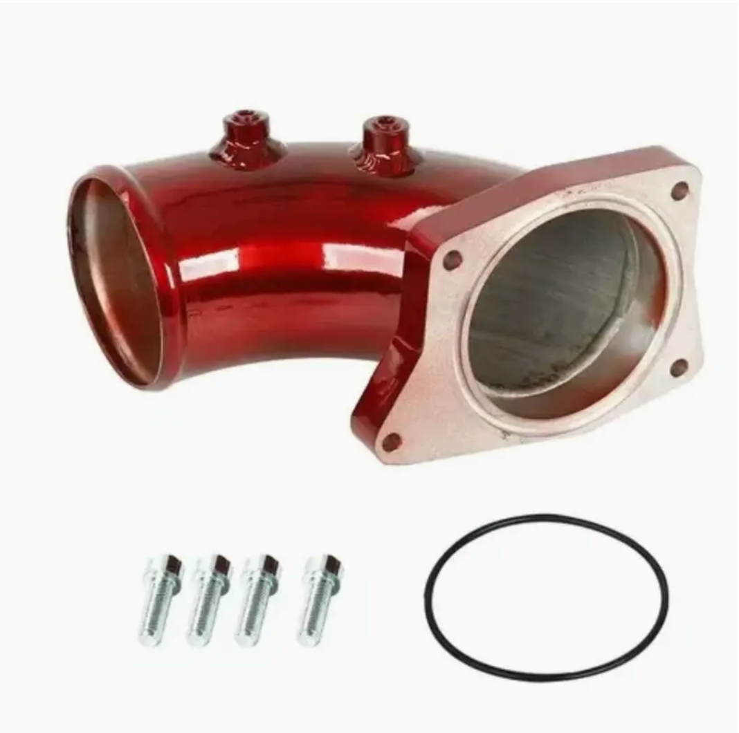 For Ford F250 F350 6.0L Powerstroke Diesel 05-07 Turbo Air Intake Elbow Pipe Red
