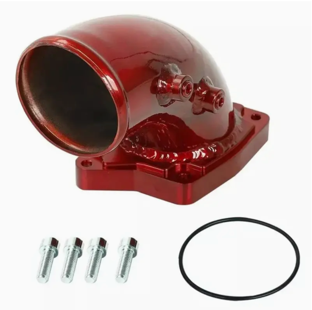 For Ford F250 F350 6.0L Powerstroke Diesel 05-07 Turbo Air Intake Elbow Pipe Red